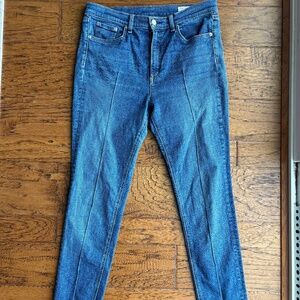 RAG & BONE High Rise Ankle Skinny Chewed Hem Jeans Size 31